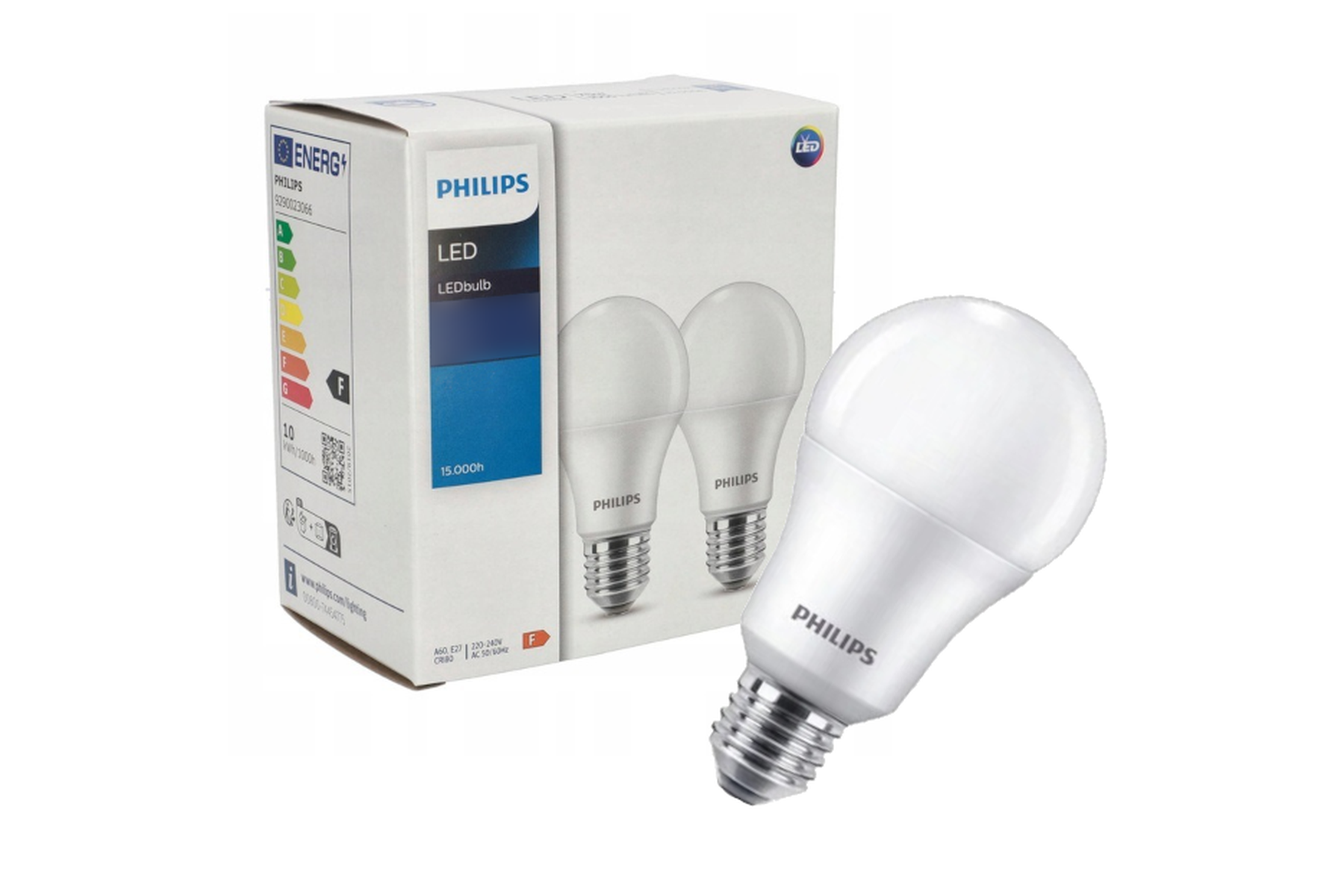 Philips Żarówka LED E27 8W = 60W 806 lm barwa neutralna 4000K (2 sztuki)