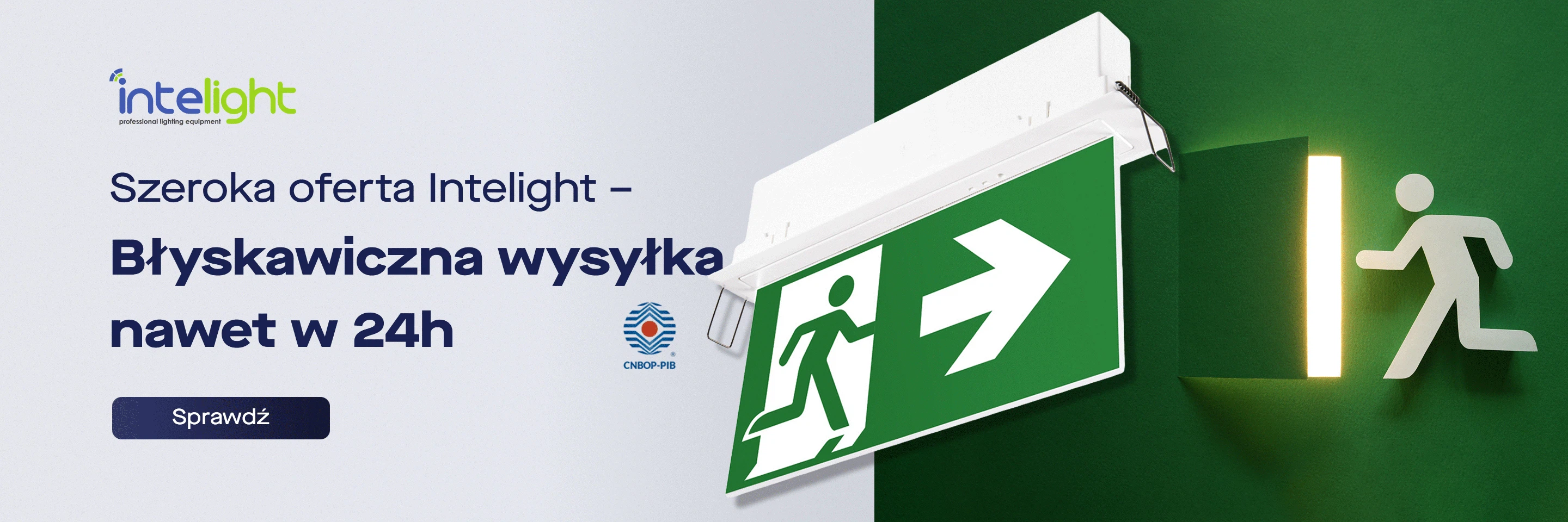 Szeroka oferta opraw awaryjnych i ewakuacyjnych Intelight z wysyłką nawet w 24 godziny