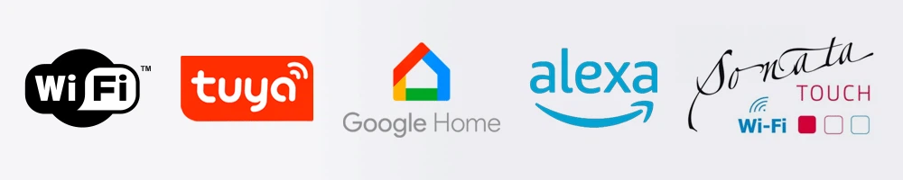 Baner: Wi-Fi, Tuya, Google Home, Amazon Alexa, Ospel Sonata Touch