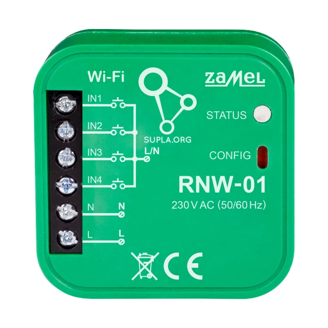 Sterownik dopuszkowy WIFI - Interfejs 4 wejść, Zamel SUPLA RNW-01 | Amper24