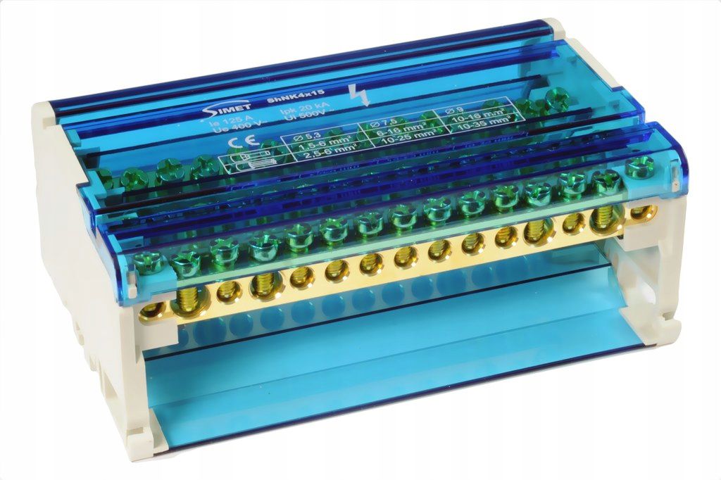 Modułowy blok rozdzielczy 4 polowy 4P 125A ShNK 4x15 Simet - 85138002